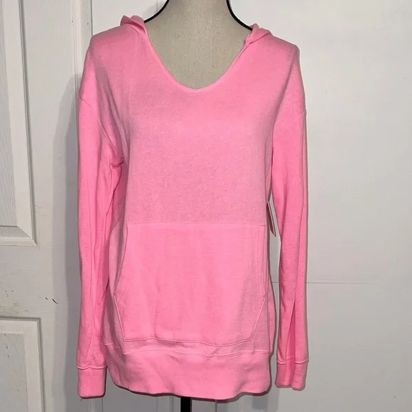 So Pink Cozy Oversized Pullover Lounge Hoodie Top NWT - Picture 4 of 12